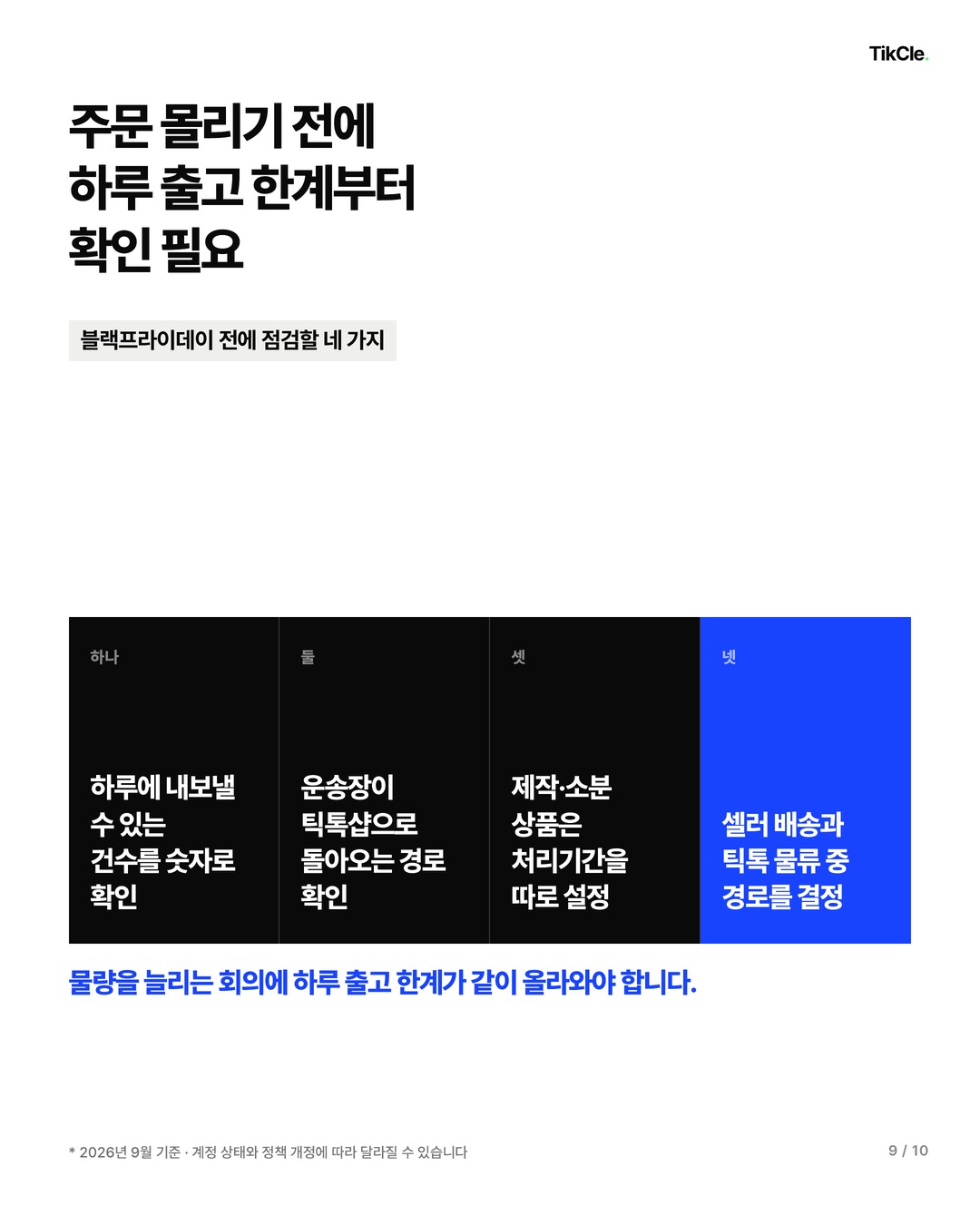 주문이 몰리기 전에 하루 출고 한계를 확인하는 네 단계